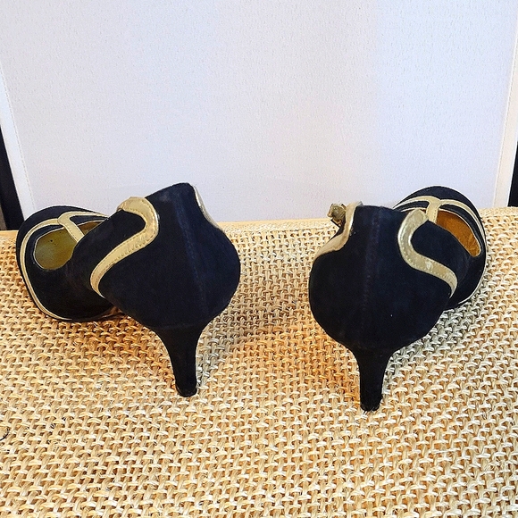 BETSEY JOHNSON Cross Strap SHORT HEEL Stiletto MARY JANE DANCE PUMPS 🩰BEAUTIFUL - Picture 9 of 16